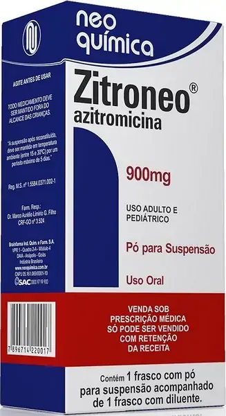 Zitroneo 900 Mg Suspensão Oral Neo Química Similar
