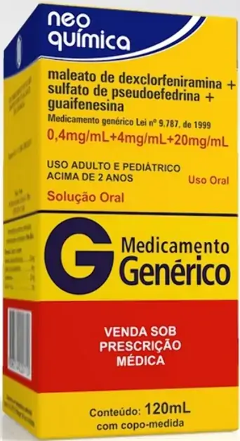 Mal Dexclorfeniramina Pseudoededrina Guaifene 20 Mg/ml 0,4 Mg/ml 4 Mg/ml Solução Oral Hypermarcas Ge