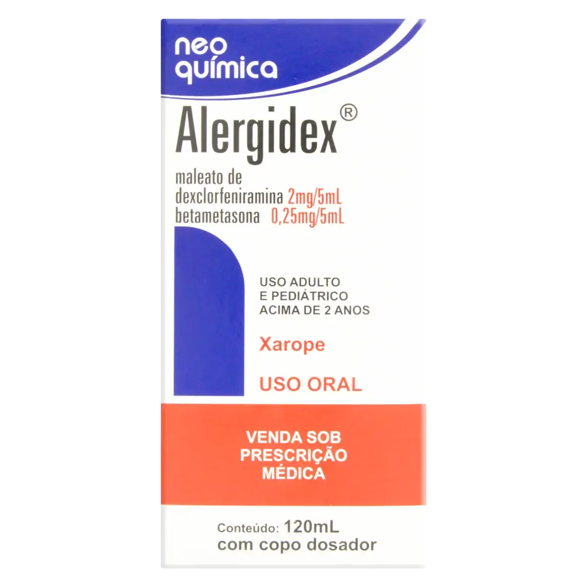 Xarope Alergidex Neo Química Caixa 120ml Copo Dosador