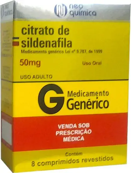 Citrato De Sildenafila 50 Mg 8 Comprimidos Hypermarcas Genérico