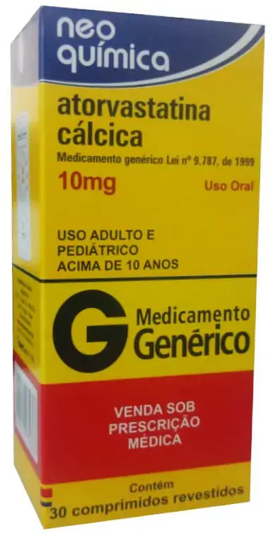 Atorvastatina Calcica 10mg Caixa 30 Comp Rev