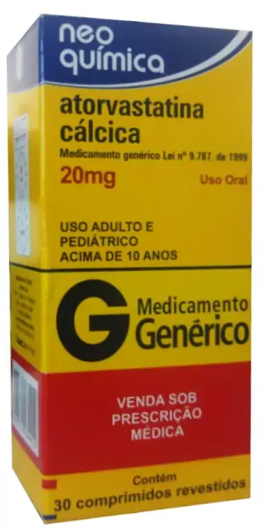 Atorvastatina Calcica 20mg Caixa 30 Comp Rev