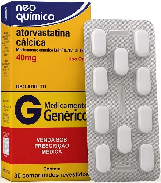 Atorvastatina Calcica 40mg Caixa 30 Comp Rev