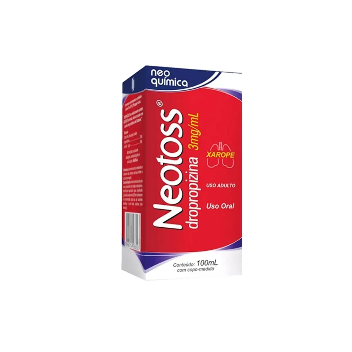 Xarope Neotoss 3mg/ml Neo Química Caixa 100ml Copo Dosador