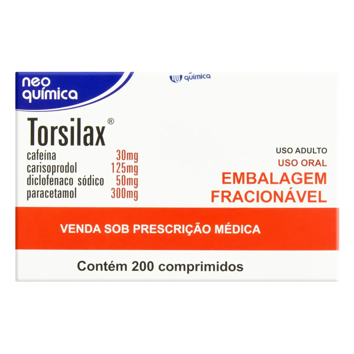 Torsilax Neo Química Caixa 200 Comprimidos