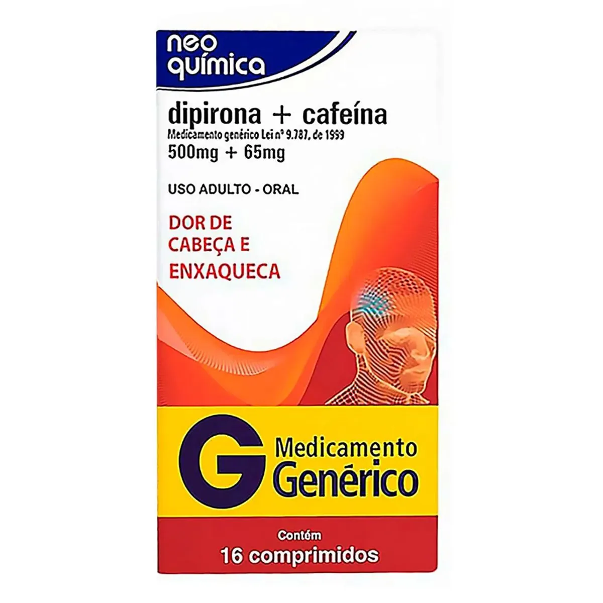 Dipirona Cafeína Neo Química Caixa 16 Comprimidos