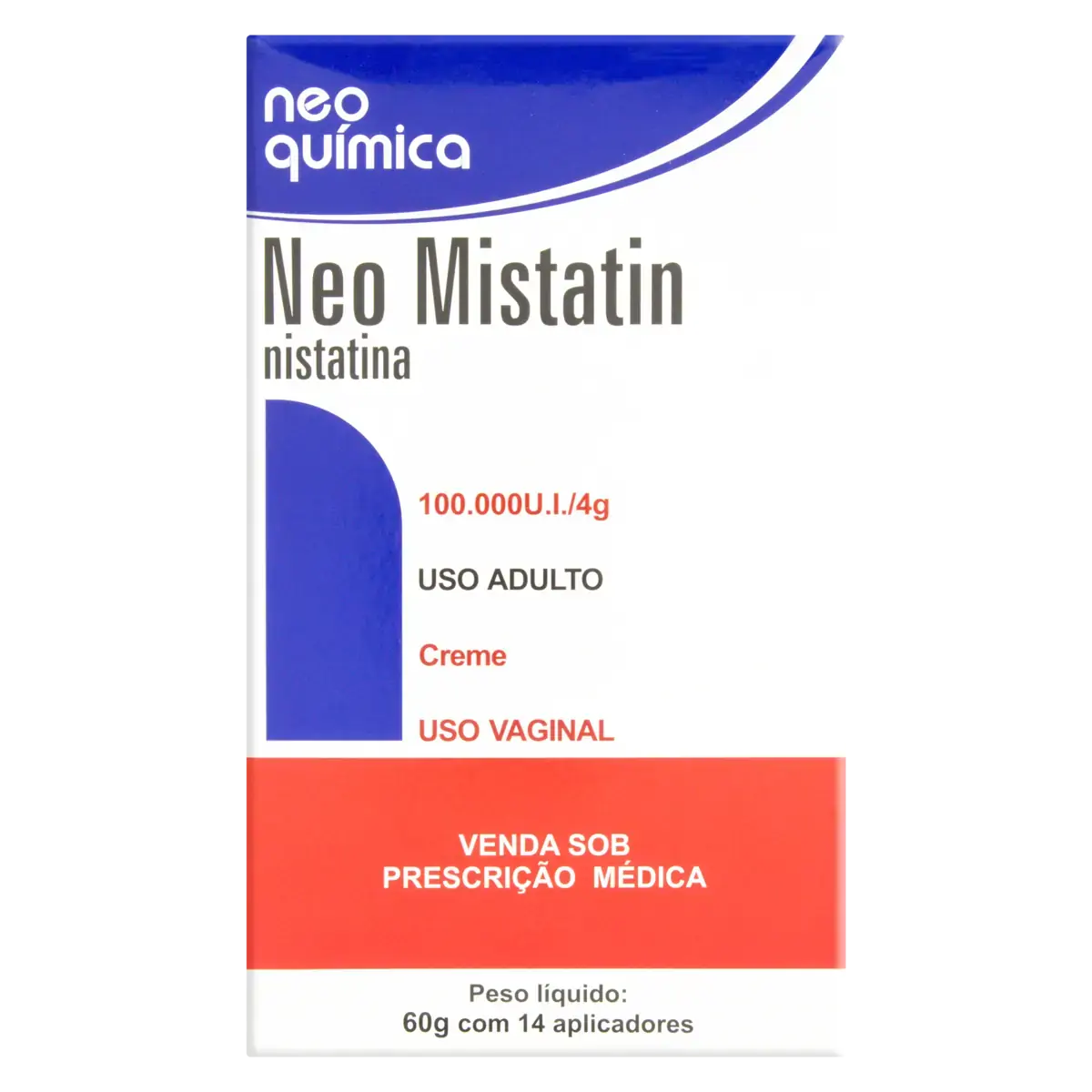 Neo Mistatin Creme 100.000ui/4g Neo Química Caixa 60g 14 Aplicadores