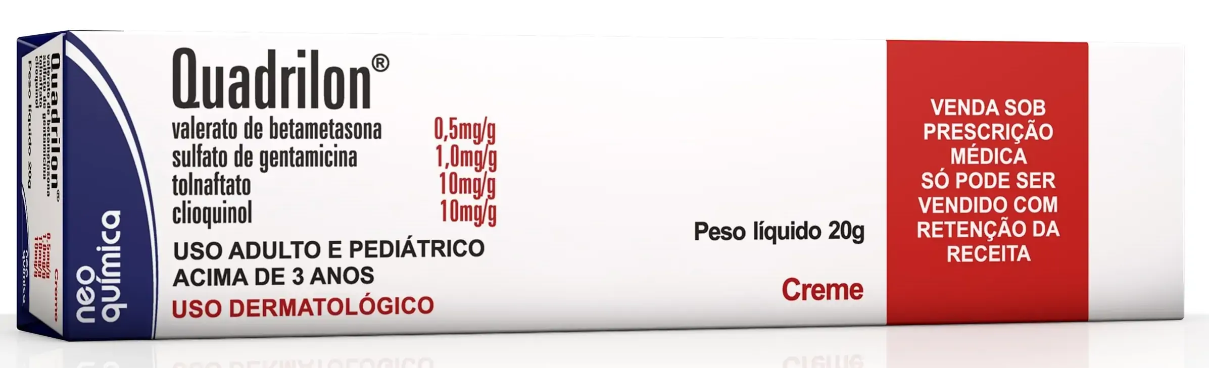 Quadrilon 0,50 1 10 10 Mg/g Crem Derm Bg 20g