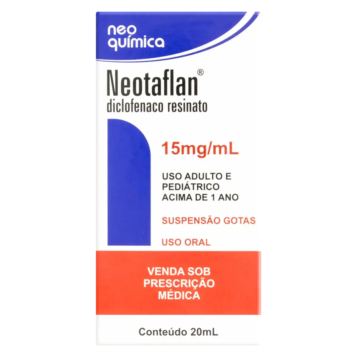 Neotaflan 15mg/ml Neo Química Caixa 20ml Suspensão Gotas