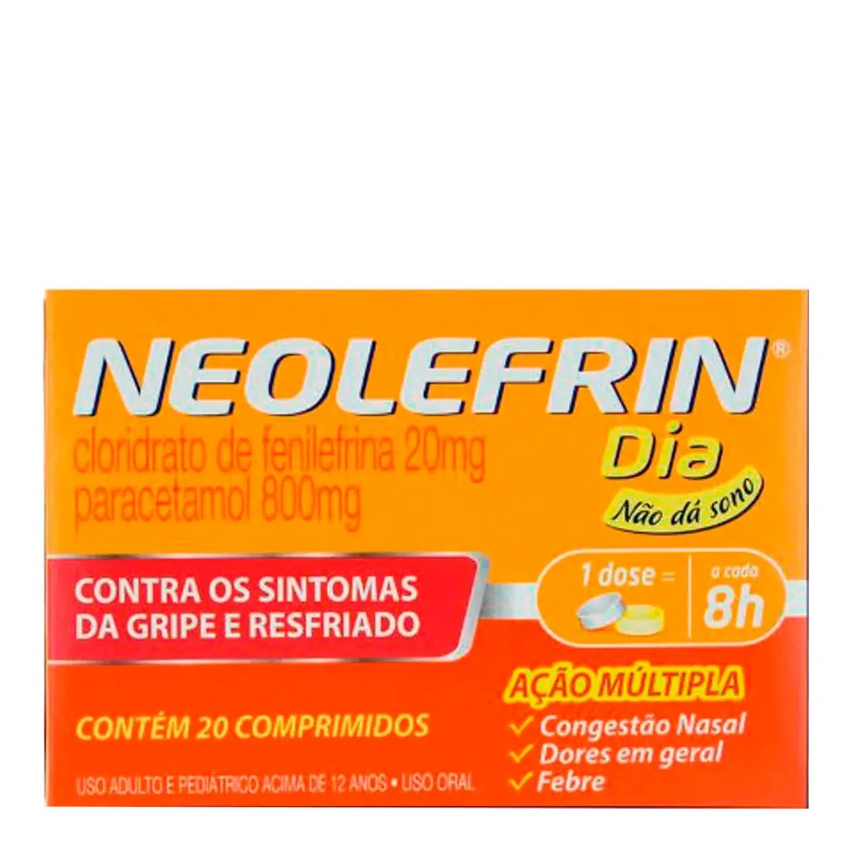 Neolefrin Dia com 20 comprimidos