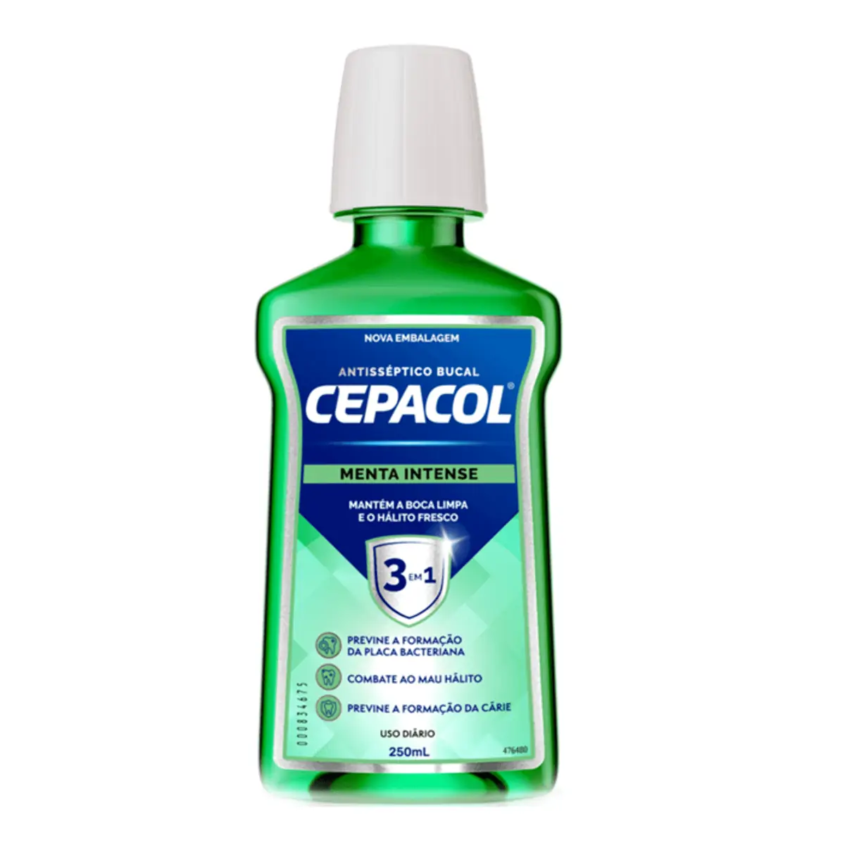 Enxaguante Bucal Antisséptico Menta Intense Cepacol Frasco 250ml