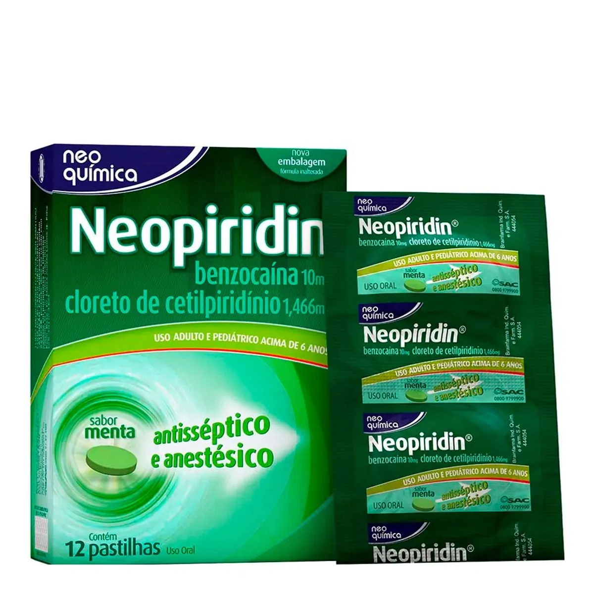 Neopiridin com 12 pastilhas
