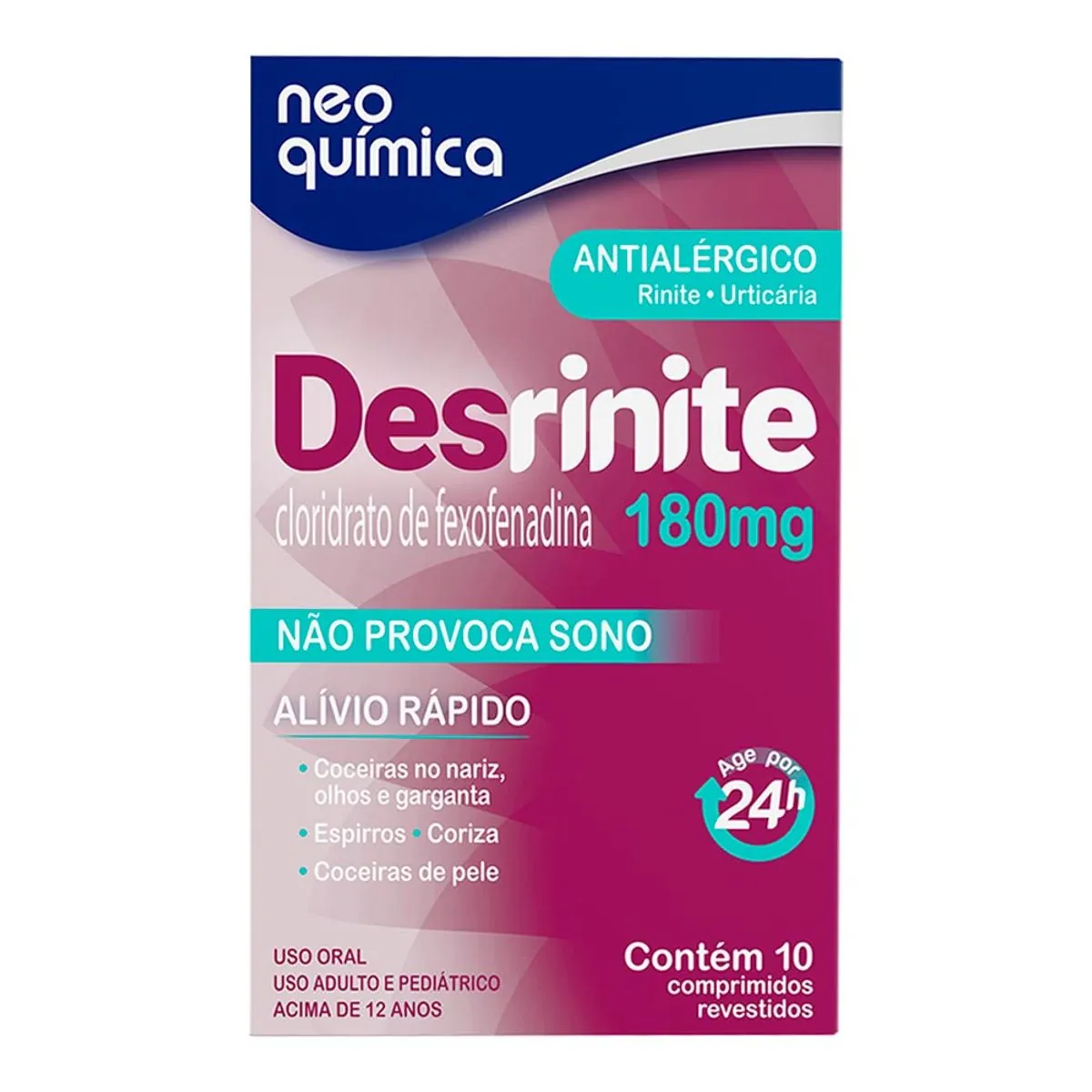 Fexofenadina/ Desrinite 180mg C/10 Cprs