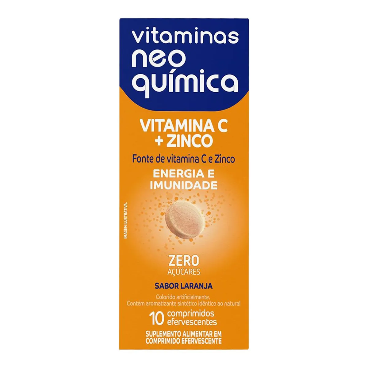 Vitamina C + Zinco Neo Química com 10 comprimidos efervecentes