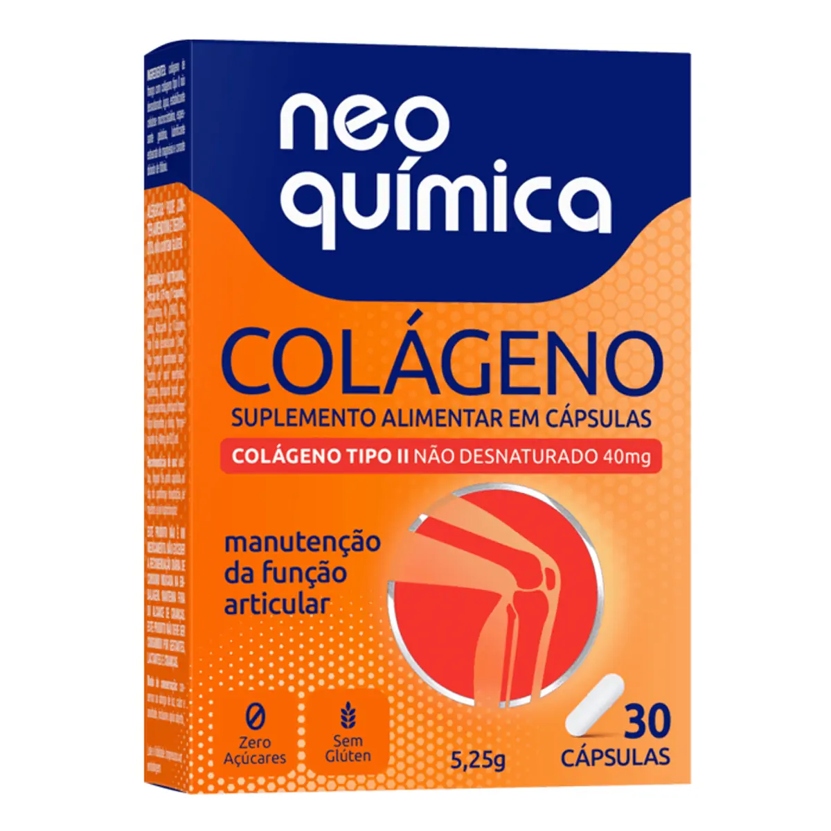 Colágeno Tipo 2 40mg Neo Química Caixa 30 Cápsulas