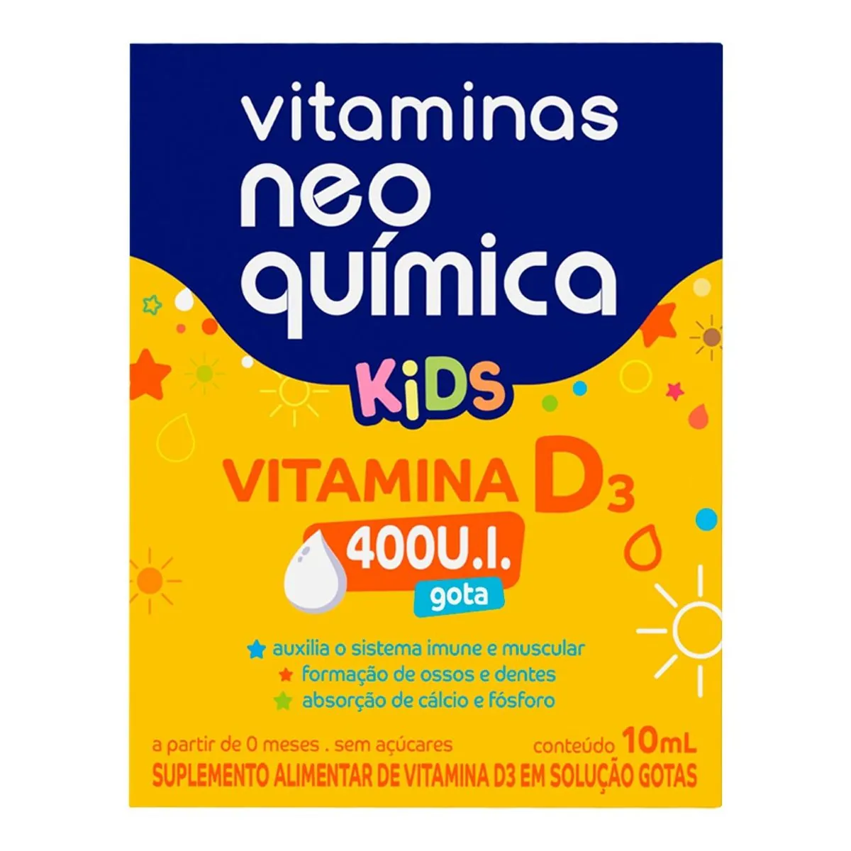 Vitamina D3 400UI Neo Química Kids 10ml Gotas