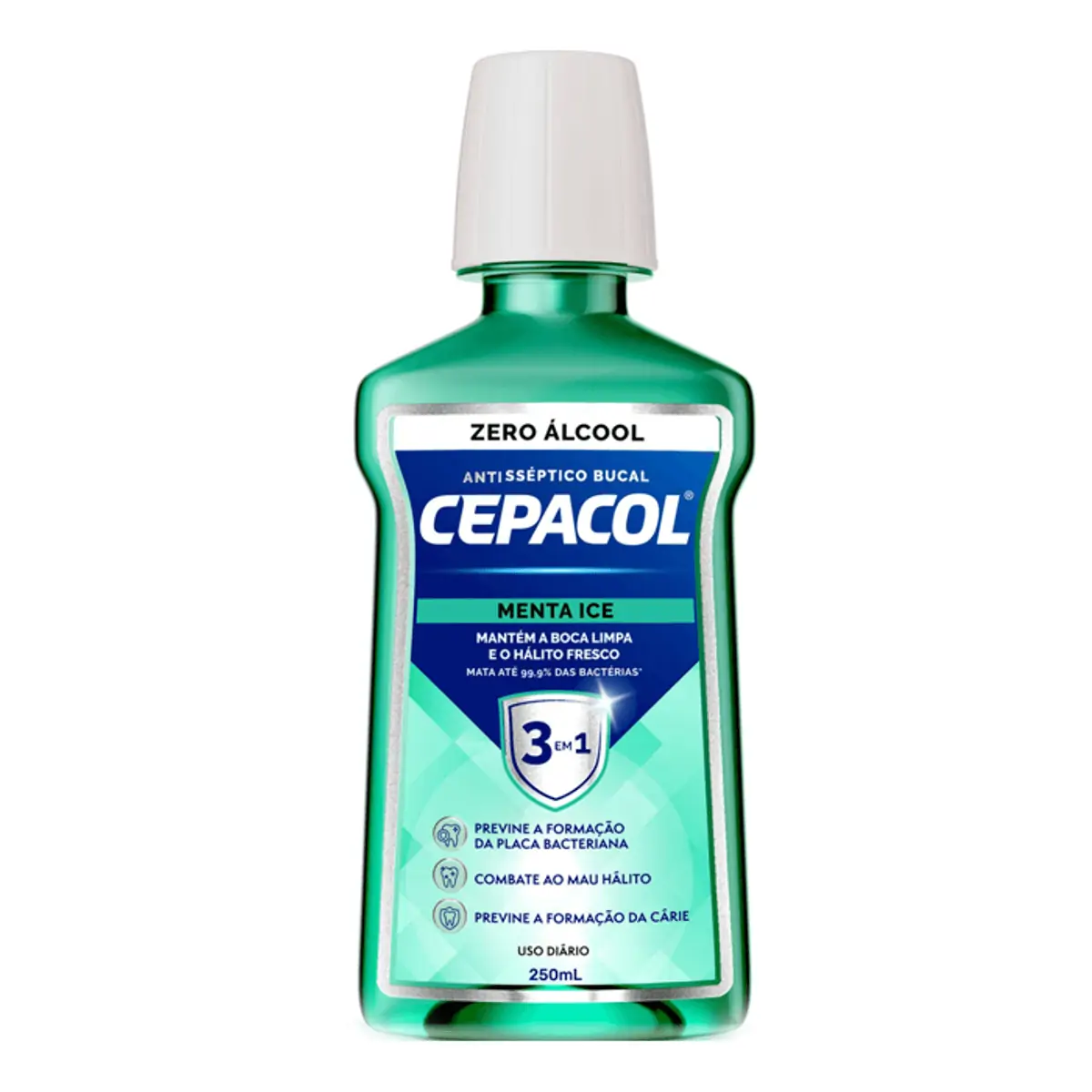 Enxaguante Bucal Antisséptico Zero álcool Menta Ice Cepacol Frasco 250ml