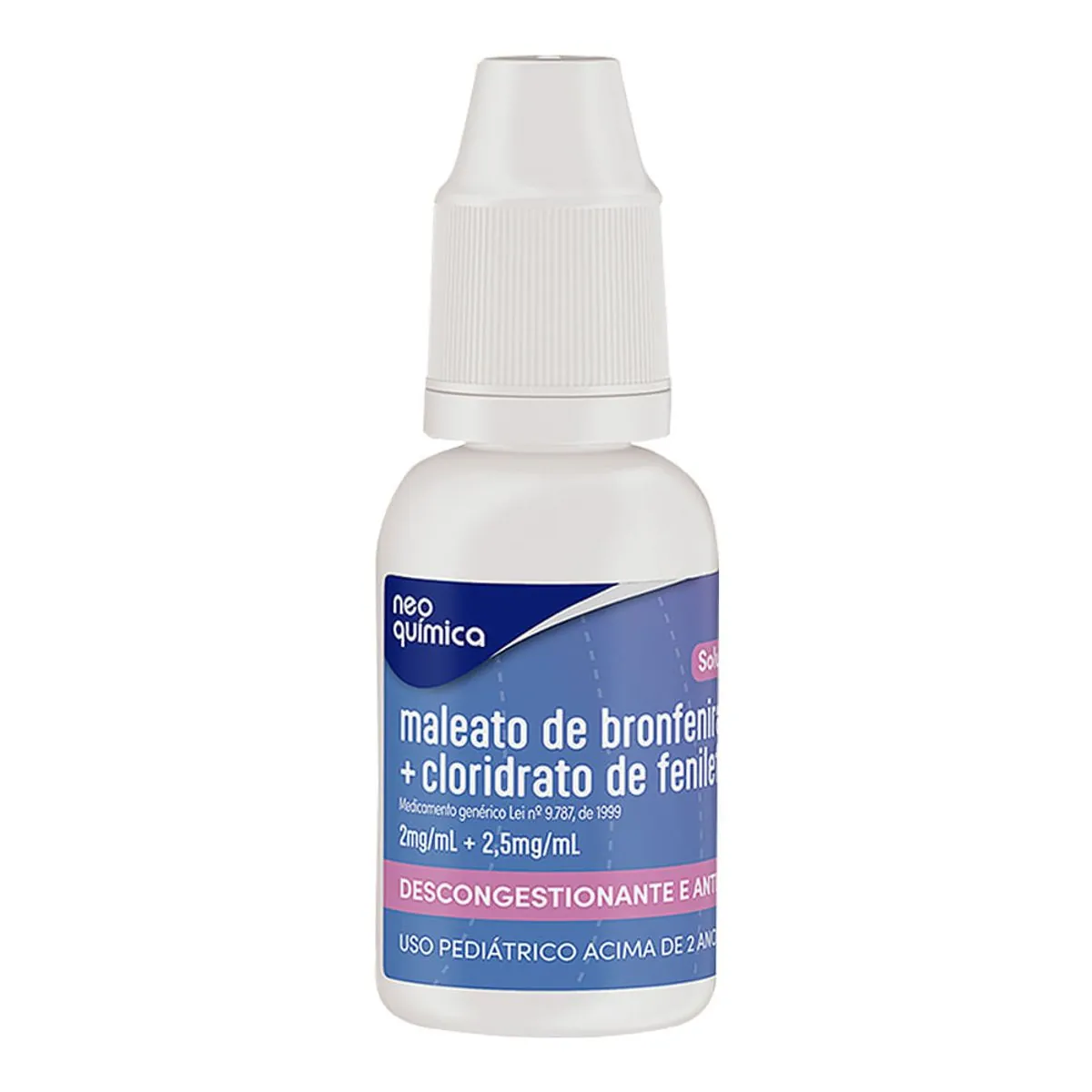 Maleato De Bronfeniramina 2mg/ml Cloridrato De Fenilefrina 2,5mg/ml Uva Neo Química Caixa 20ml Soluç