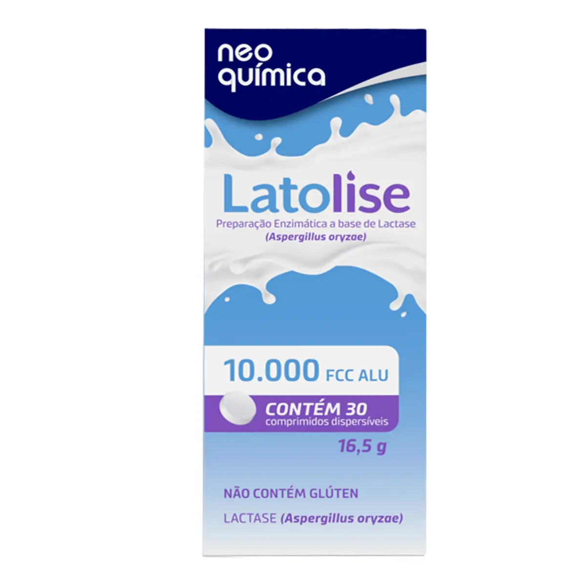 Lactase 10.000 Fcc Alu Latolise Caixa 30 Comprimidos Dispersíveis
