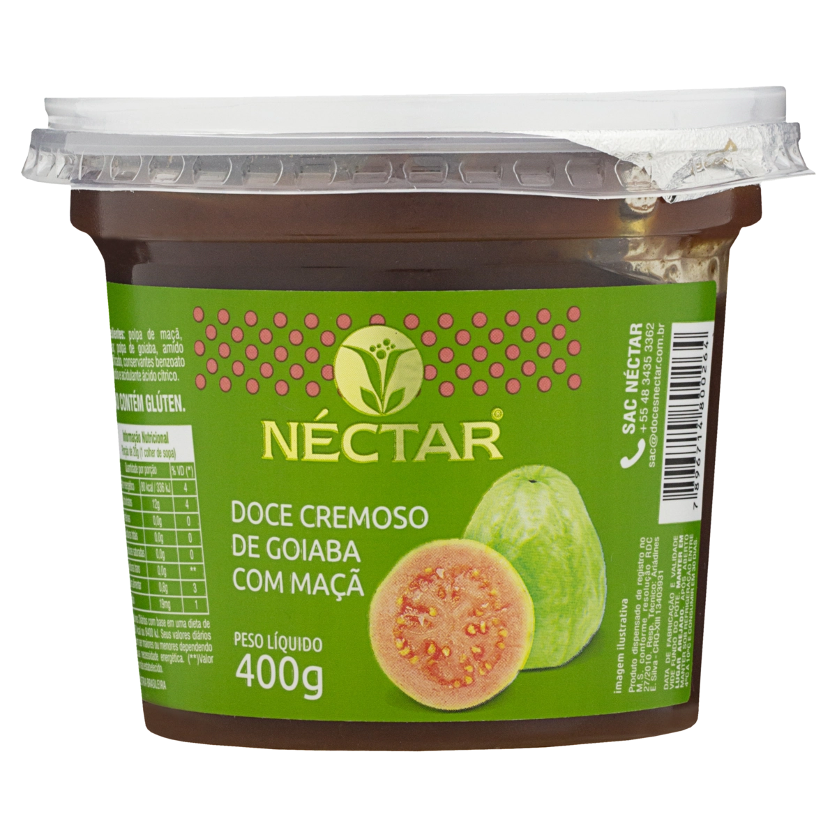 Doce Goiaba Com Maçã Néctar Pote 400g