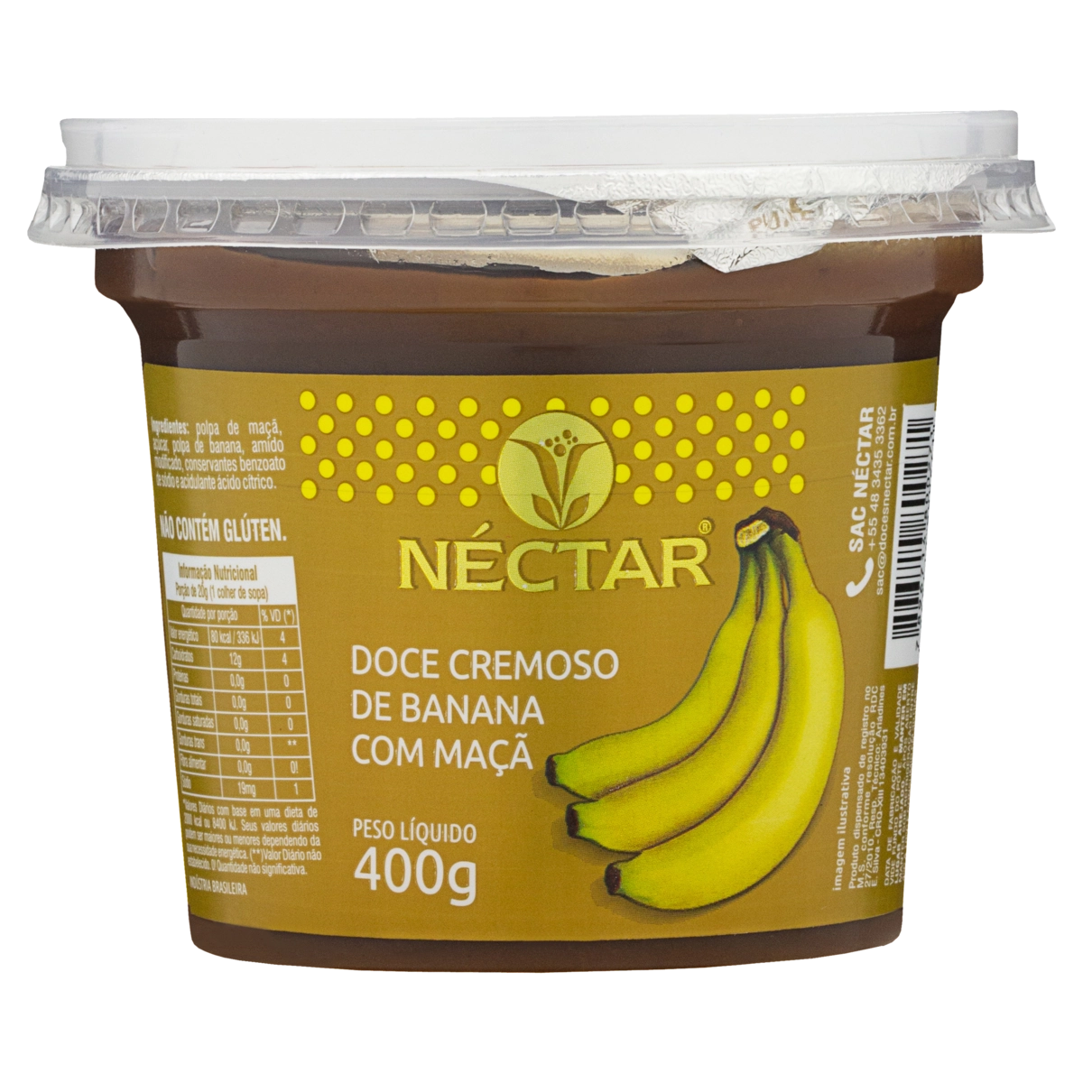 Doce Banana Com Maçã Néctar Pote 400g