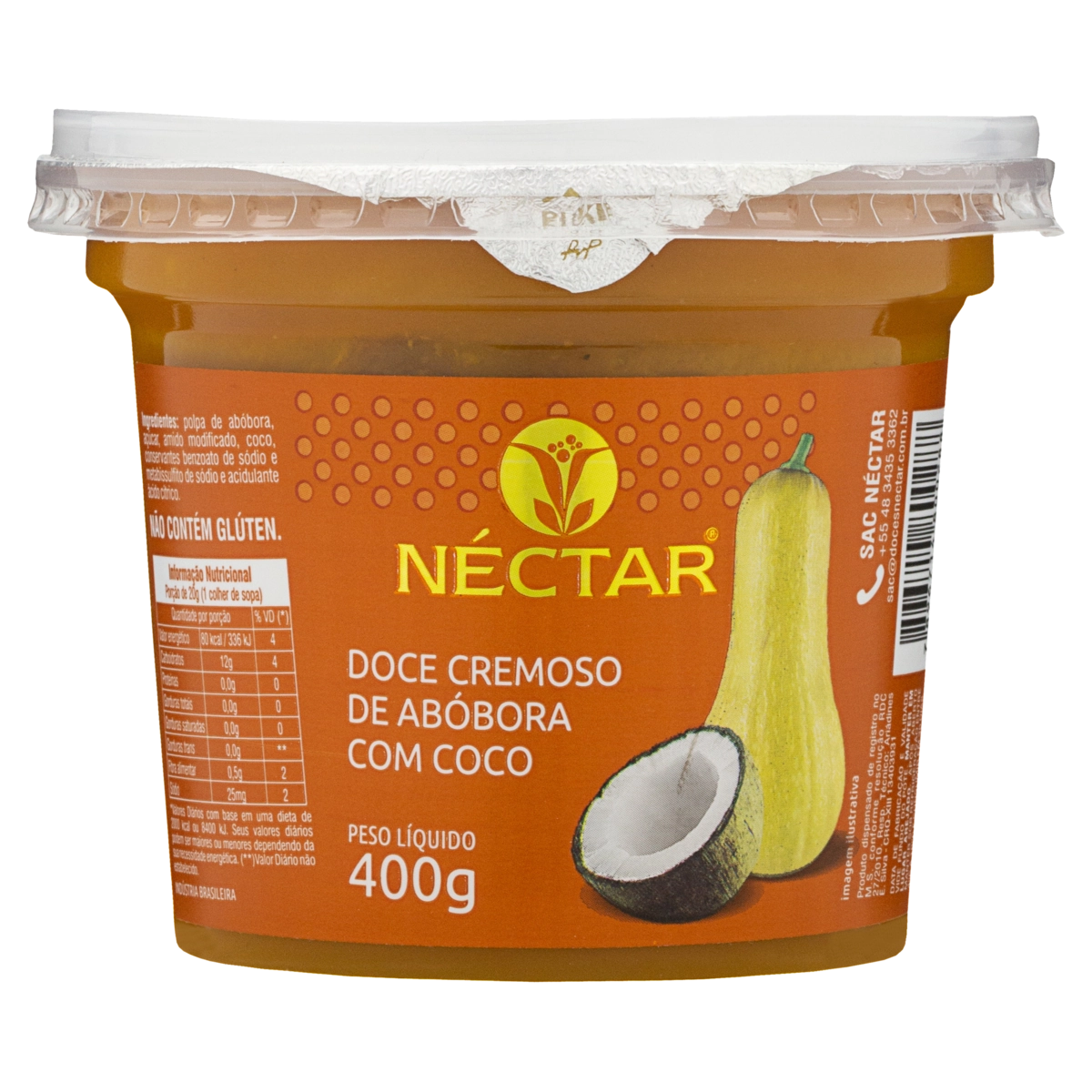 Doce Abóbora Com Coco Néctar Pote 400g
