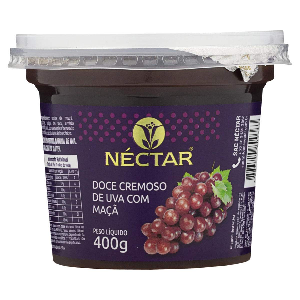 Doce Uva Com Maçã Néctar Pote 400g
