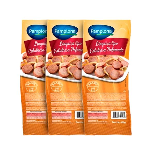 Linguiça Calabresa Defumada Pamplona 400g