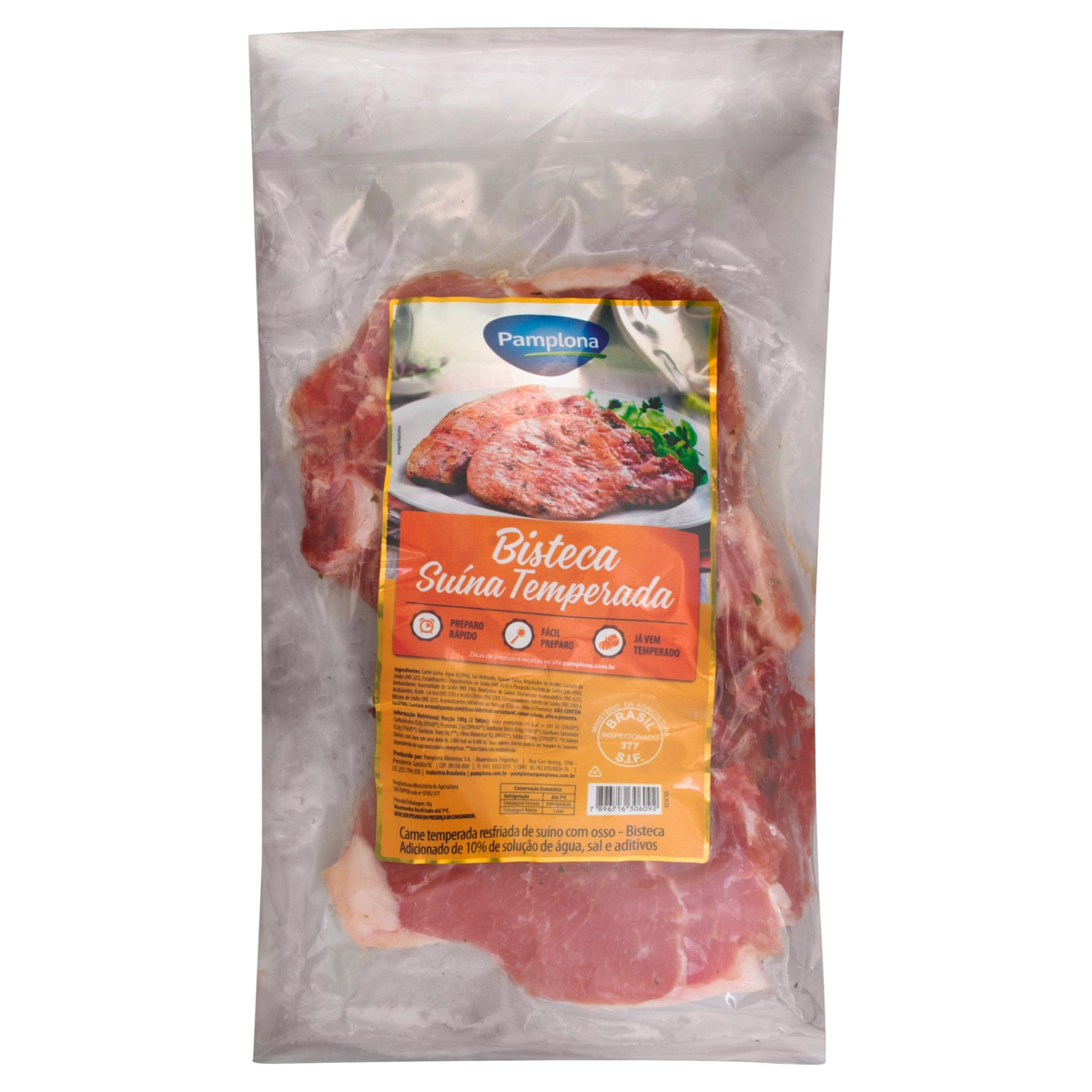 Bisteca Suína Resfriada Temperada Pamplona