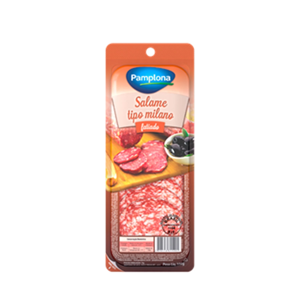 Salame Tipo Milano Fatiado 100g Pamplona