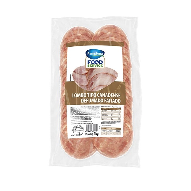 Lombo Canadense Defumado Em Fatias Pamplona 1kg