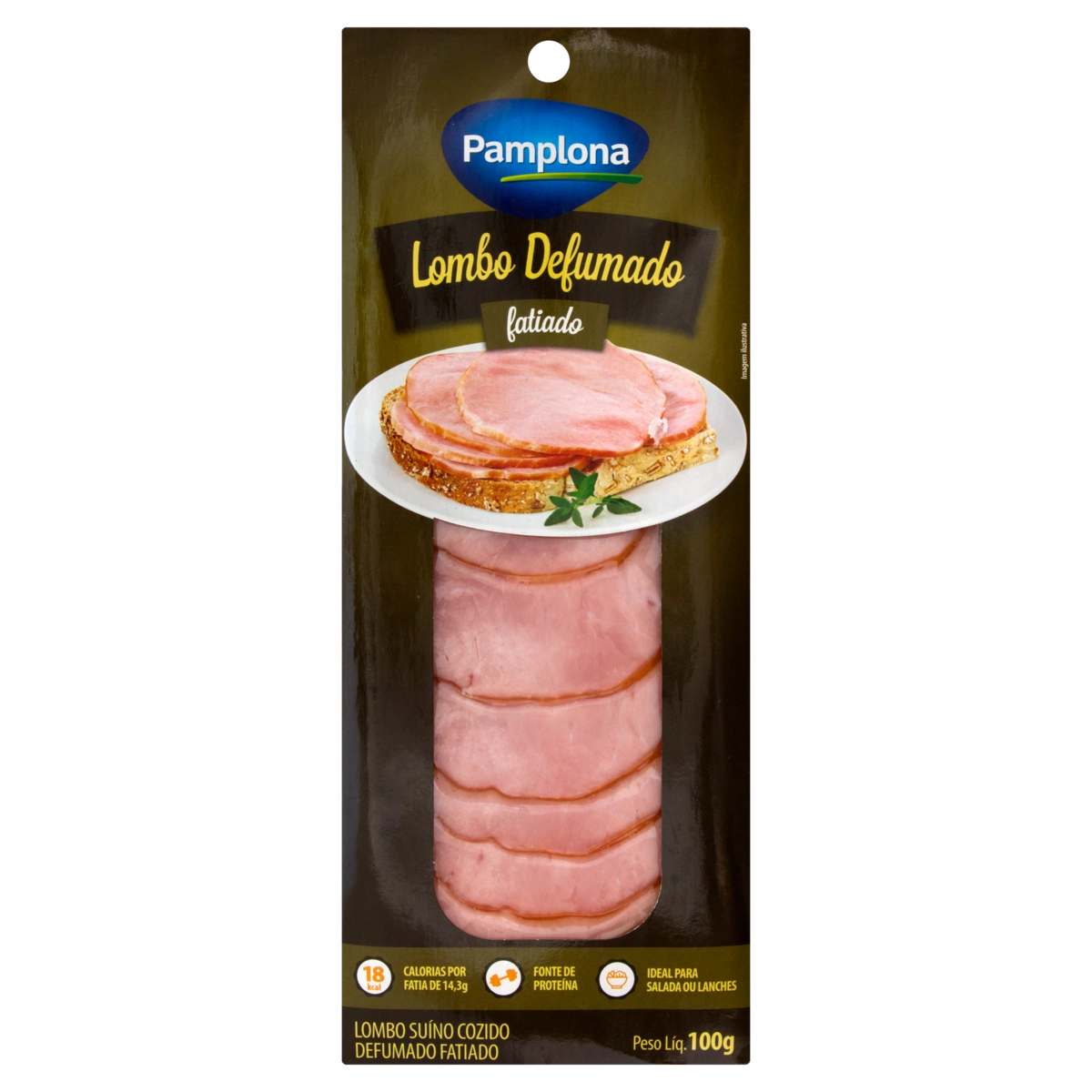 Lombo Suíno Defumado Em Fatias Pamplona 100g