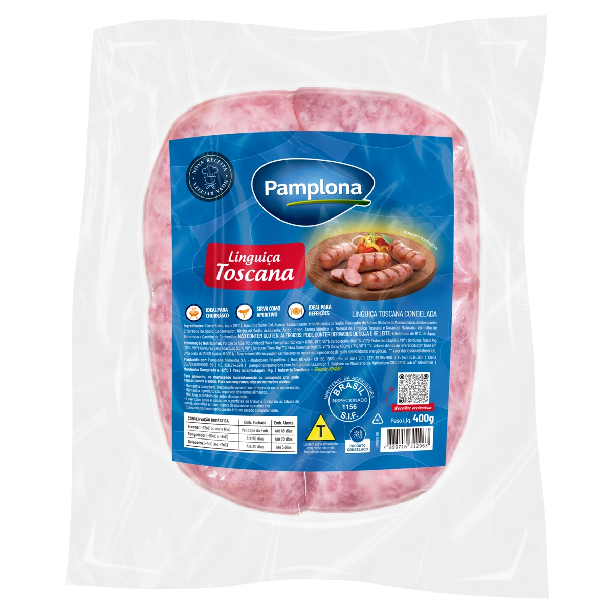 Linguiça Toscana Pamplona 400g