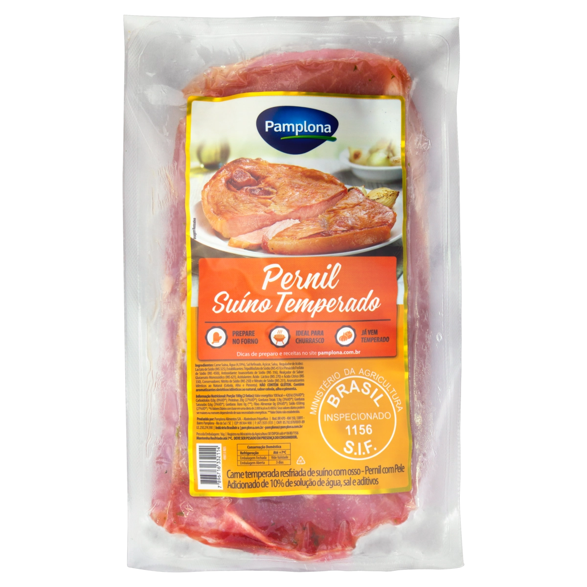 Pernil Suíno Resfriado Temperado Pamplona