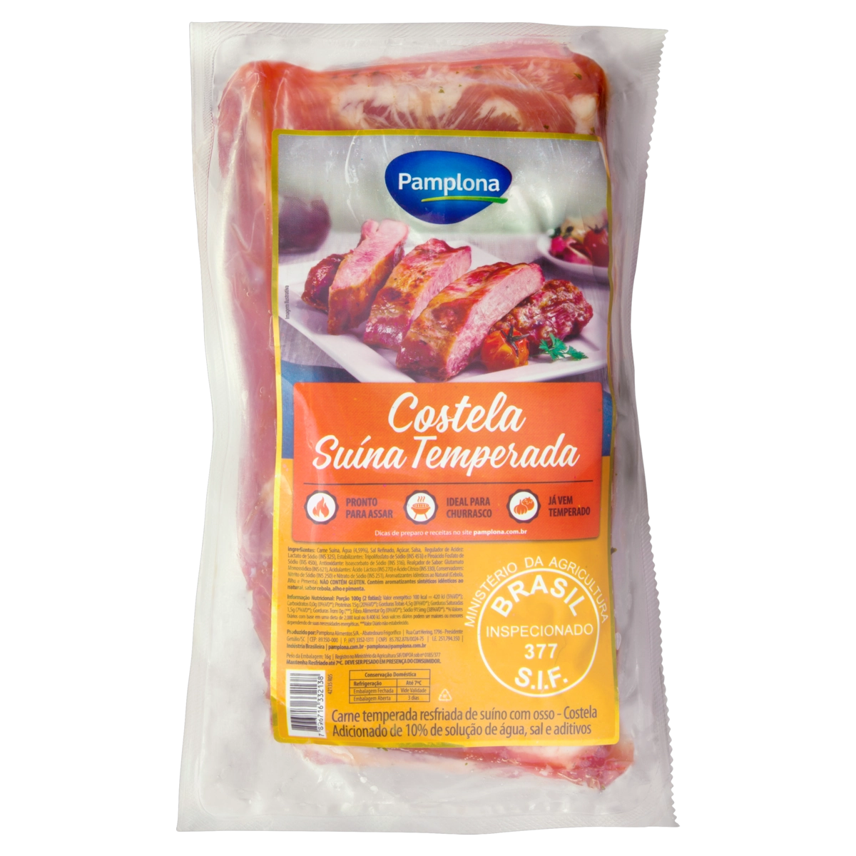 Costela Suína Resfriada Temperada Pamplona