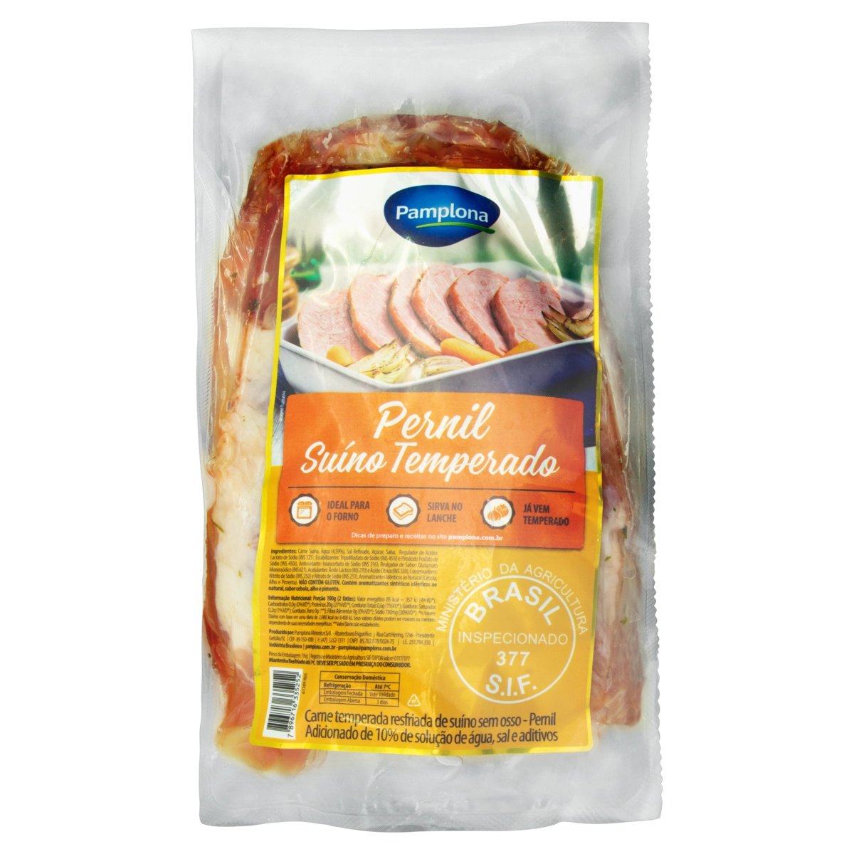 Pernil Suíno Resfriado Temperado Sem Osso Pamplona