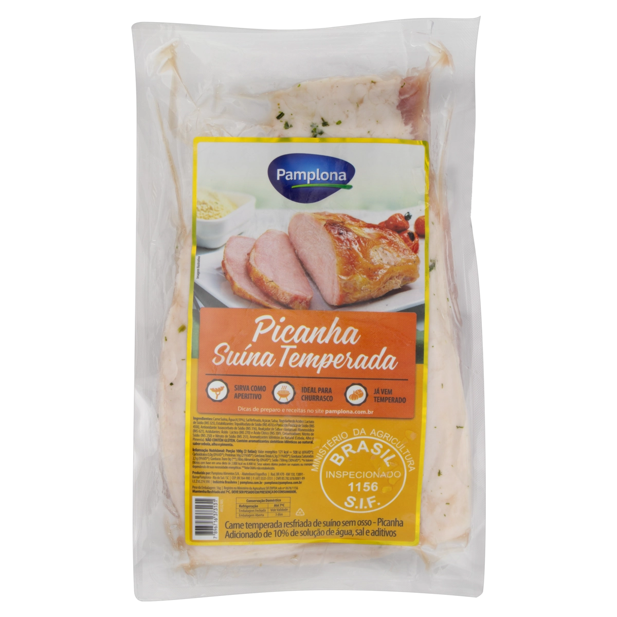 Picanha Suína Resfriada Temperada Sem Osso Pamplona