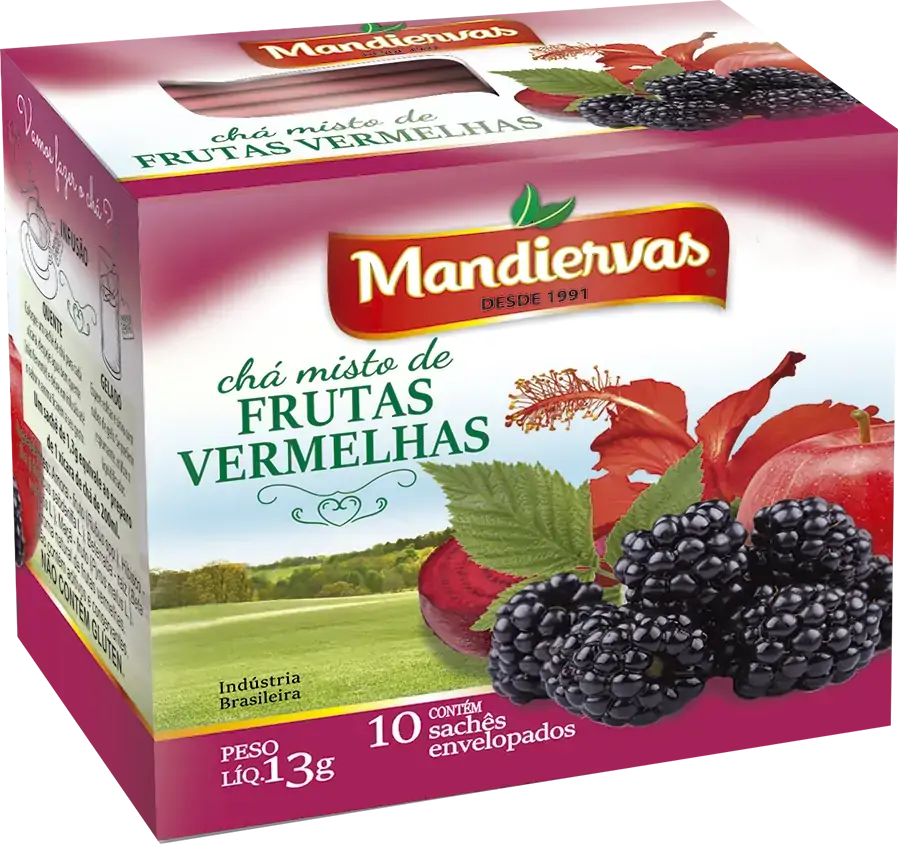 Cha Mandiervas M.frutas Vermelhas 13g