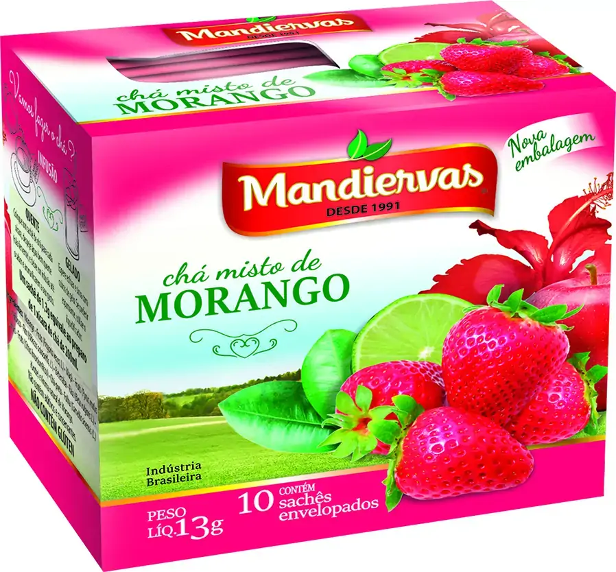 Cha Mandiervas Misto Morango 13g