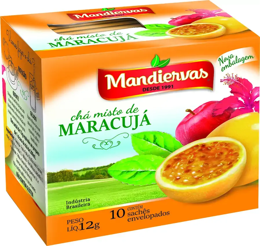Cha Mandiervas Misto Maracuja 13g