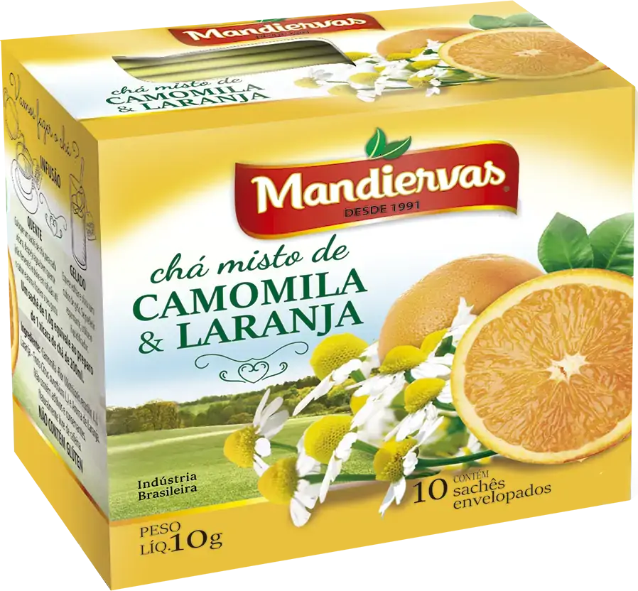Cha Mandiervas 10g De Camomila/laranja