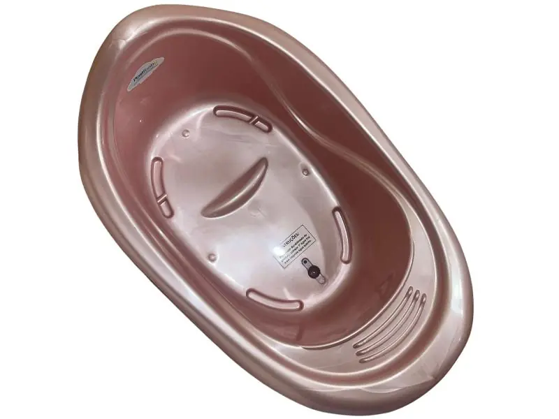 Banheira Bebê 32 Lts Valvula Água Perolado Plastibrasil - Rosa