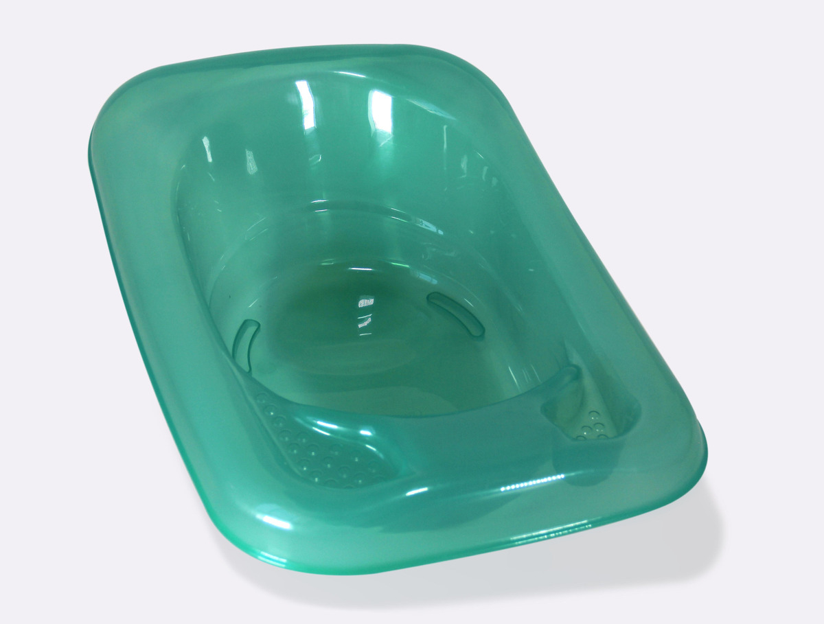 Banheira Bebê 32 Lts Valvula Água Transparente Plastibrasil - Verde