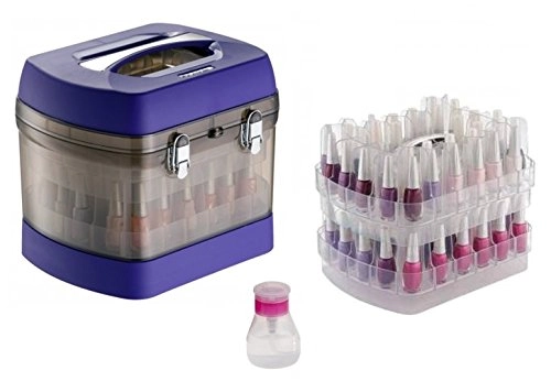 Nail Polish Organizer Dompel Fits 68 Nail Polishers Purple