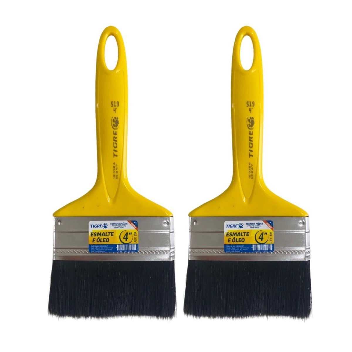 Kit 2 Trincha Pincel P/ Pintura Tinta Esmalte Óleo 4 Tigre