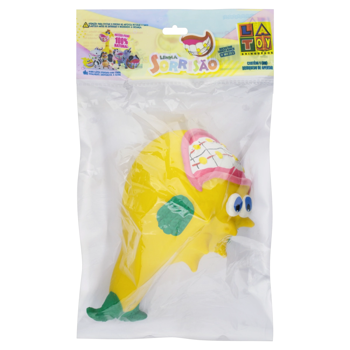 Brinquedo De Apertar De Látex Linha Sorrisão Latoy