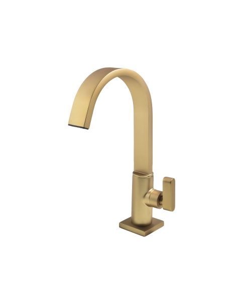 Torneira De Pia Para Banheiro - Dourado Fosco - Color Dom