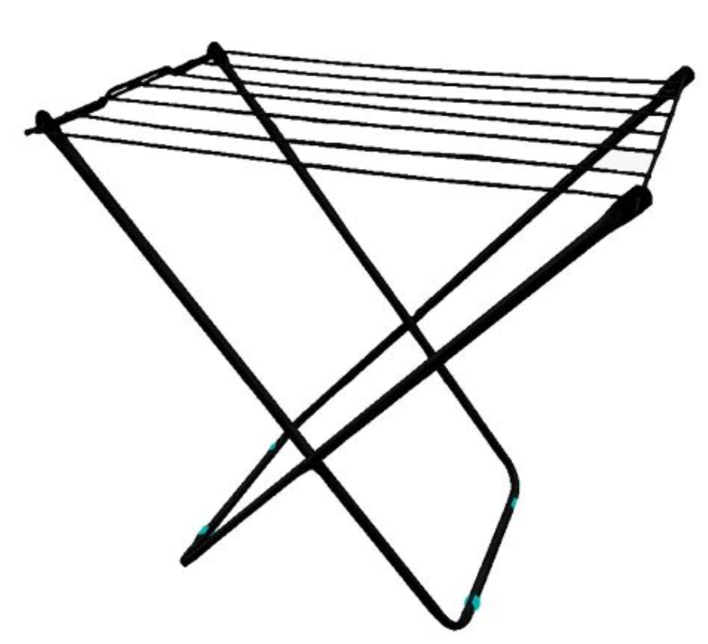 Varal Chao Portatil Preto 9081 Maxeb