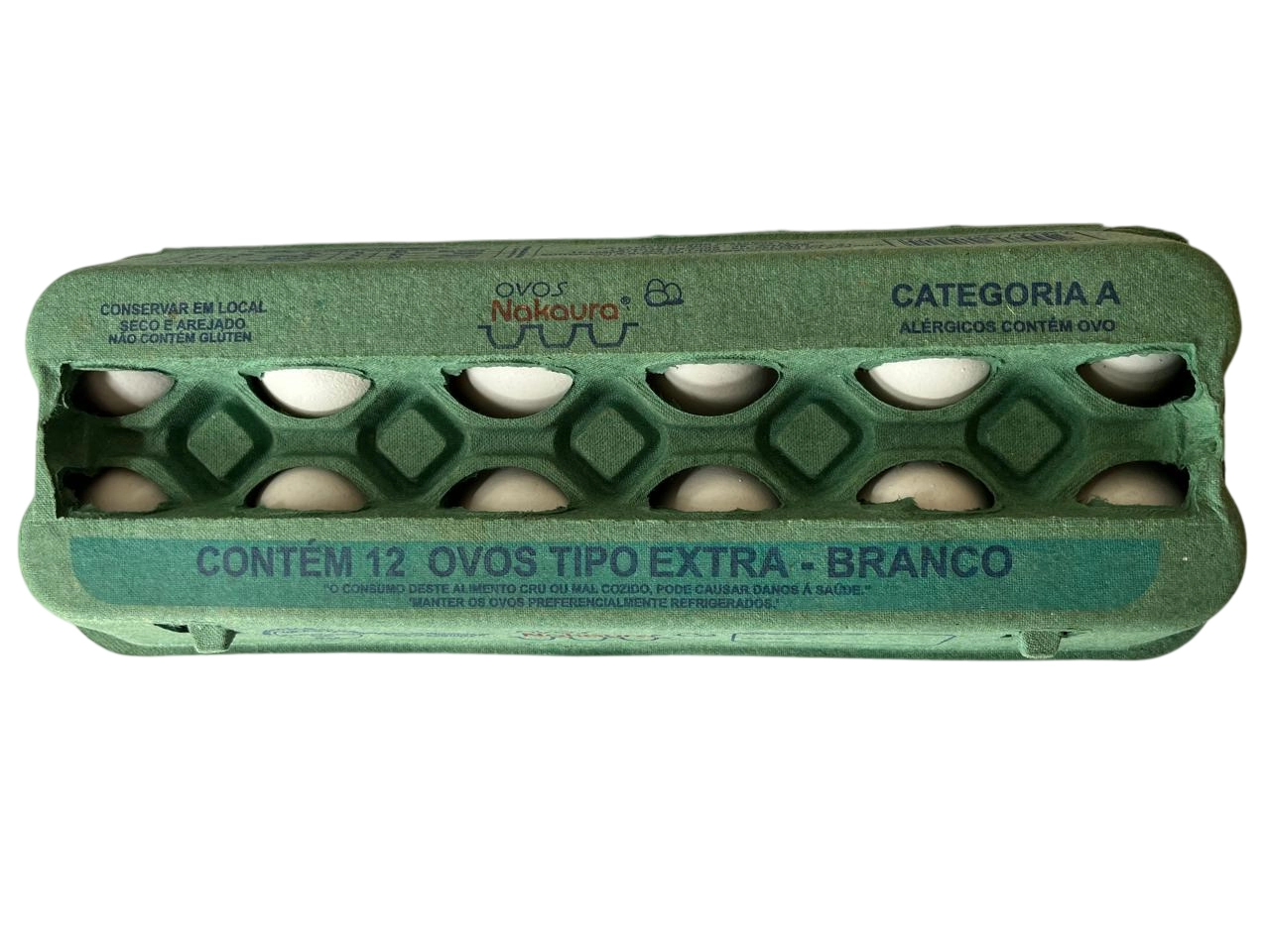 Ovos Nakaura Branco C/12unidade T Extra Grande