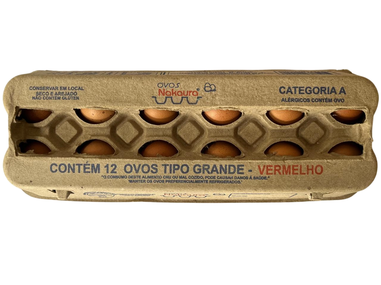 Ovos Nakaura Grande Vermelho Estojo C/12